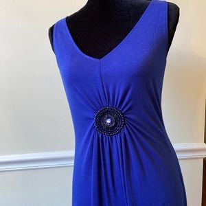 Embellished maxi dress with cardigan sweater